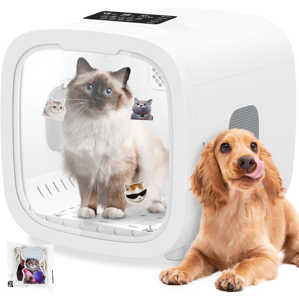 White Automatic Pet Grooming Dryer Box